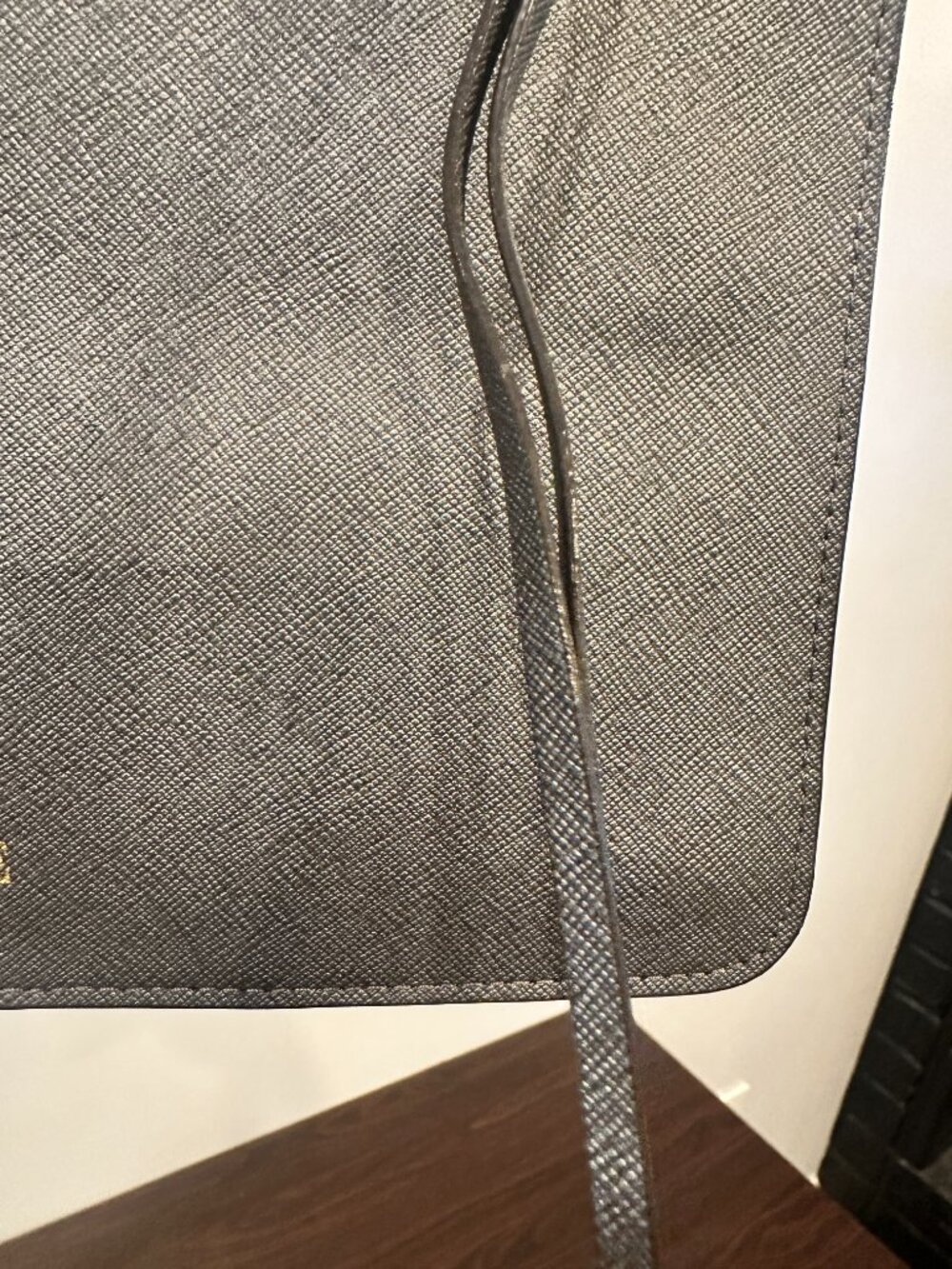 MZ Wallace Angus Glitter Pouch Clutch Gunmetal Leather NWOT - Picture 4 of 4
